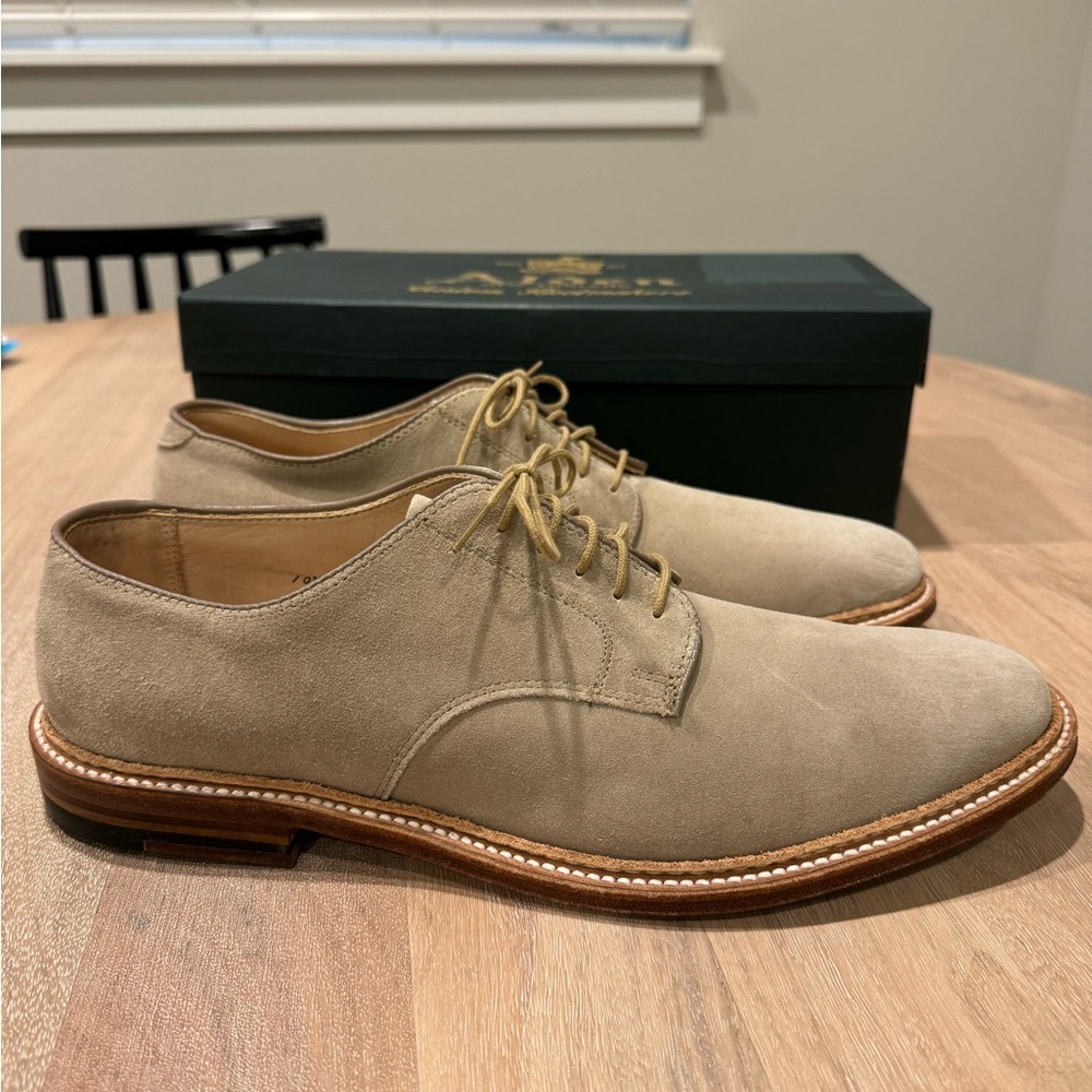 Alden for J.Crew plain-toe Dover bluchers Suede Size 10.5